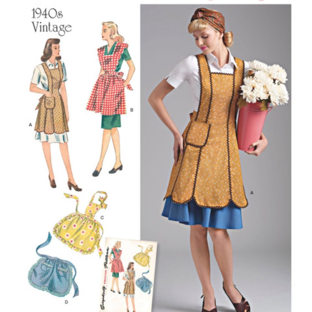 Vintage 1940 Plus size Apron